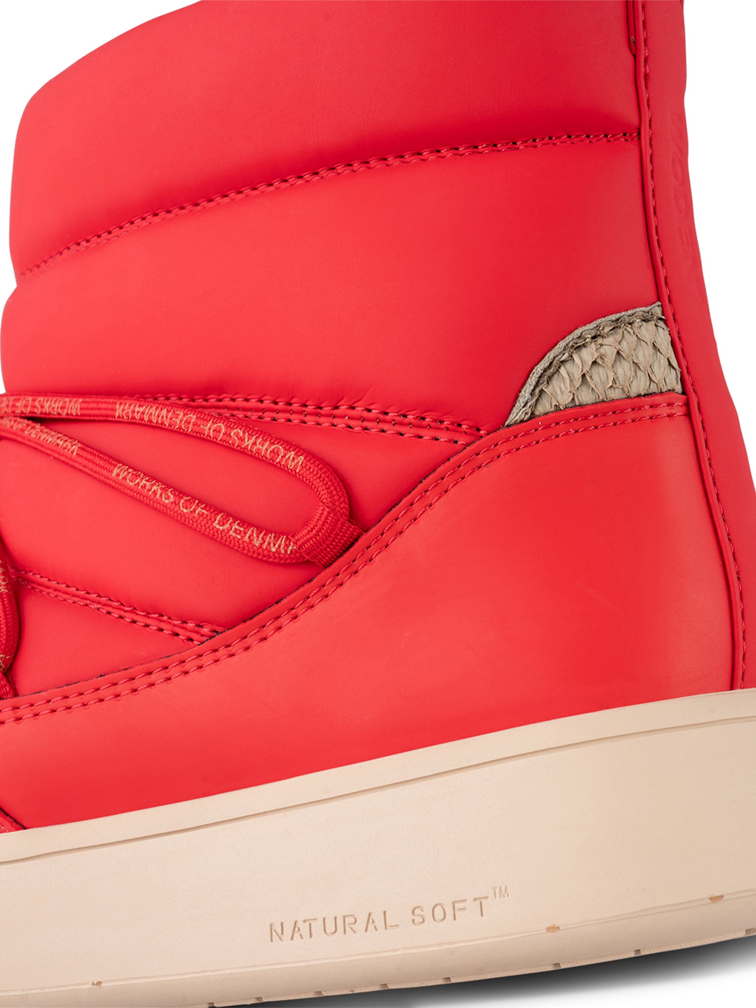 Woden Støvle - Isa Lace Waterproof Støvle i Fire Red