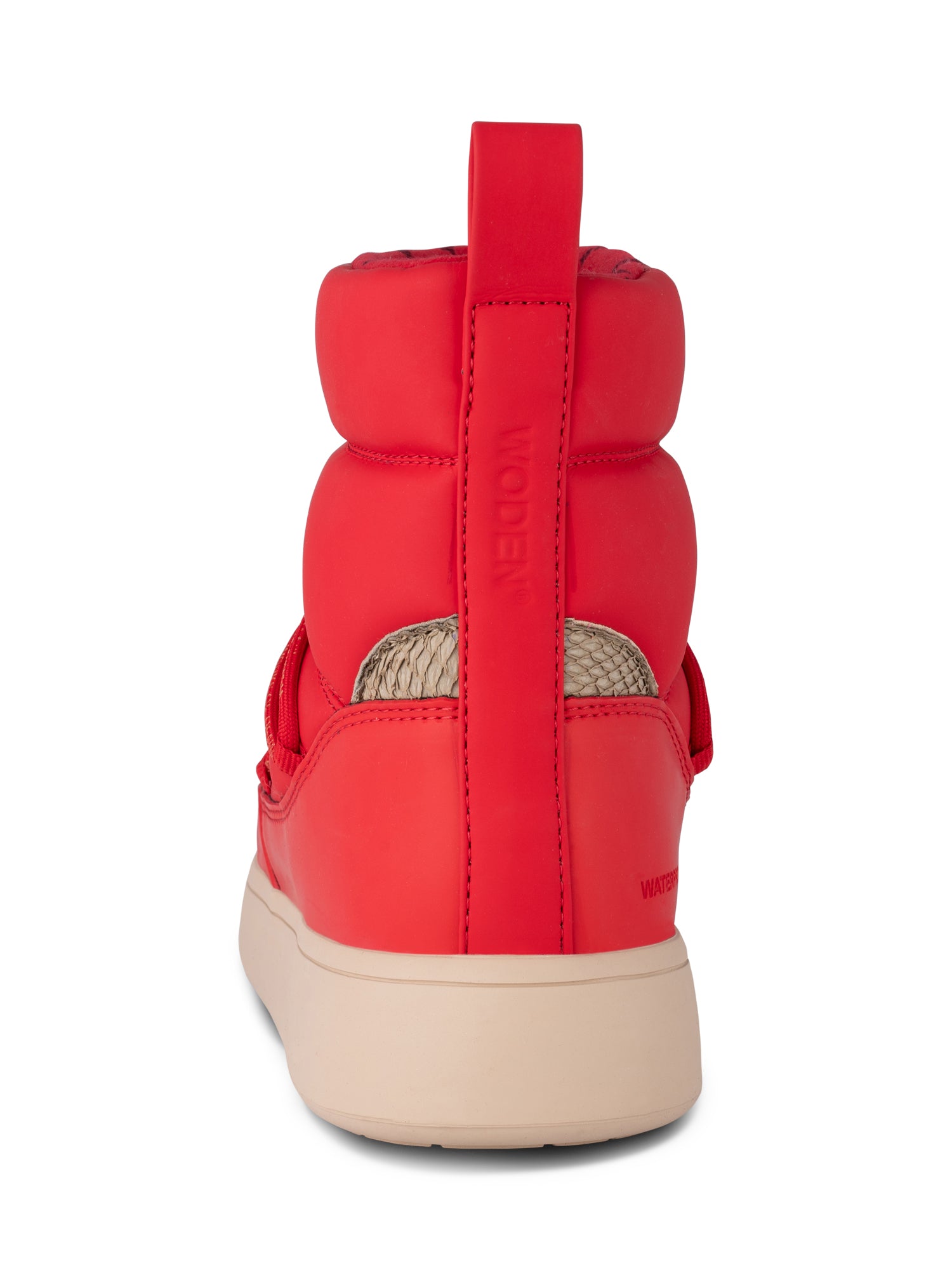 Woden Støvle - Isa Lace Waterproof Støvle i Fire Red