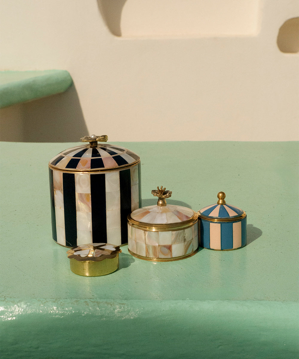 Doing Goods Box - Zoey Flower Circus Box Large i Navy