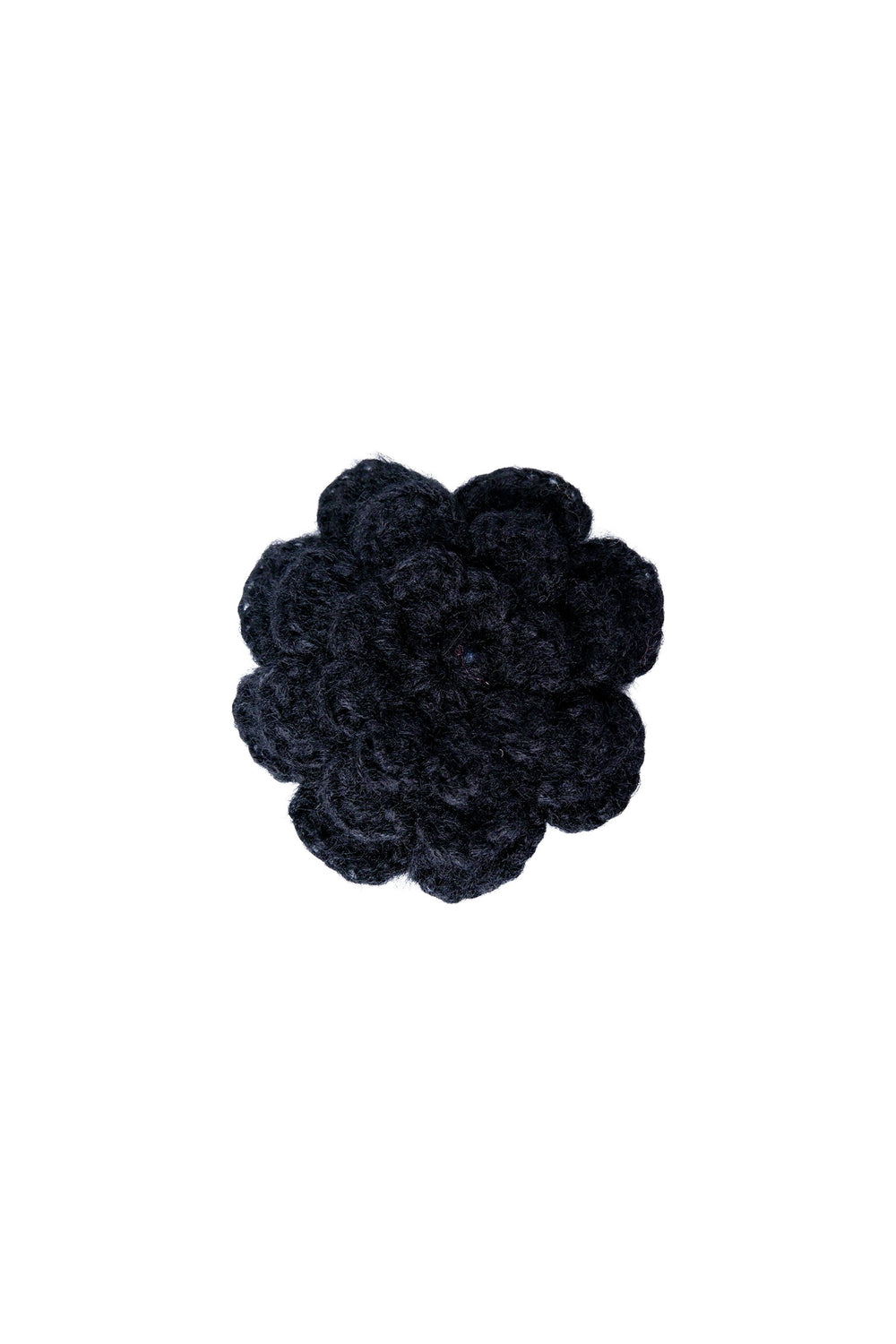 Black Colour - BcChrochet Flower Brooche i Sort
