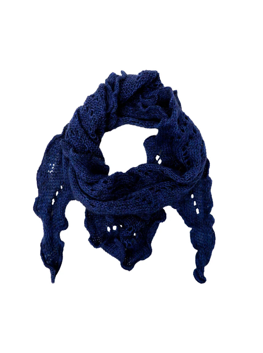 Black Colour Tørklæde - BcSiri Mini Trekantet Tørklæde i Navy