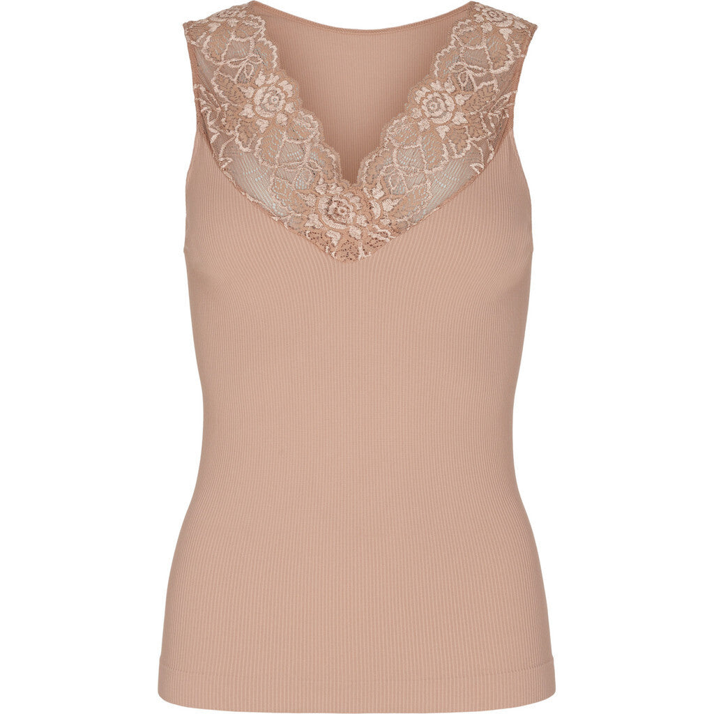 Tim & Simonsen Top - Belen V-Lace Top i Nudo