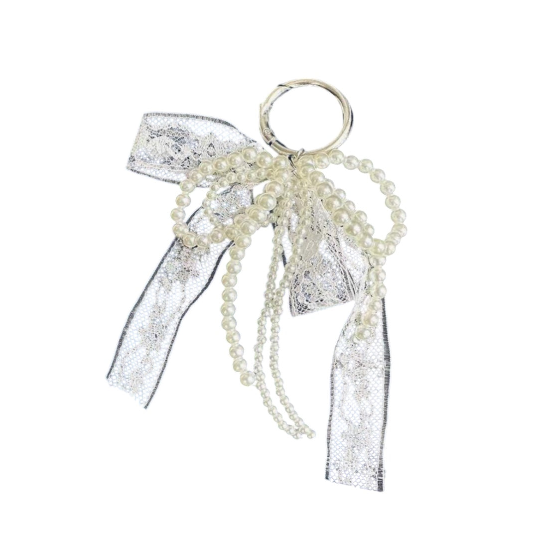 CharmMe Nøglering - Lace Peral Bow Charm