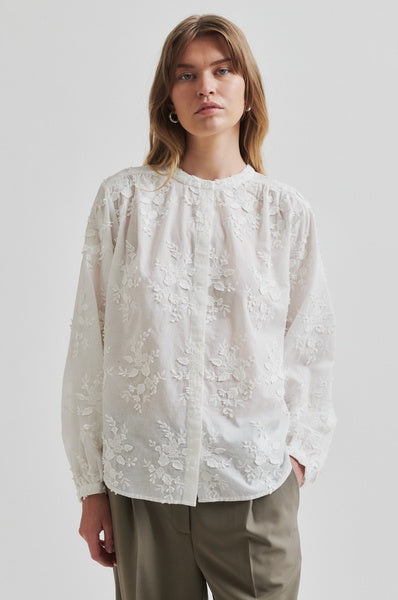 Second Female Bluse - Canvar Bluse i Hvid