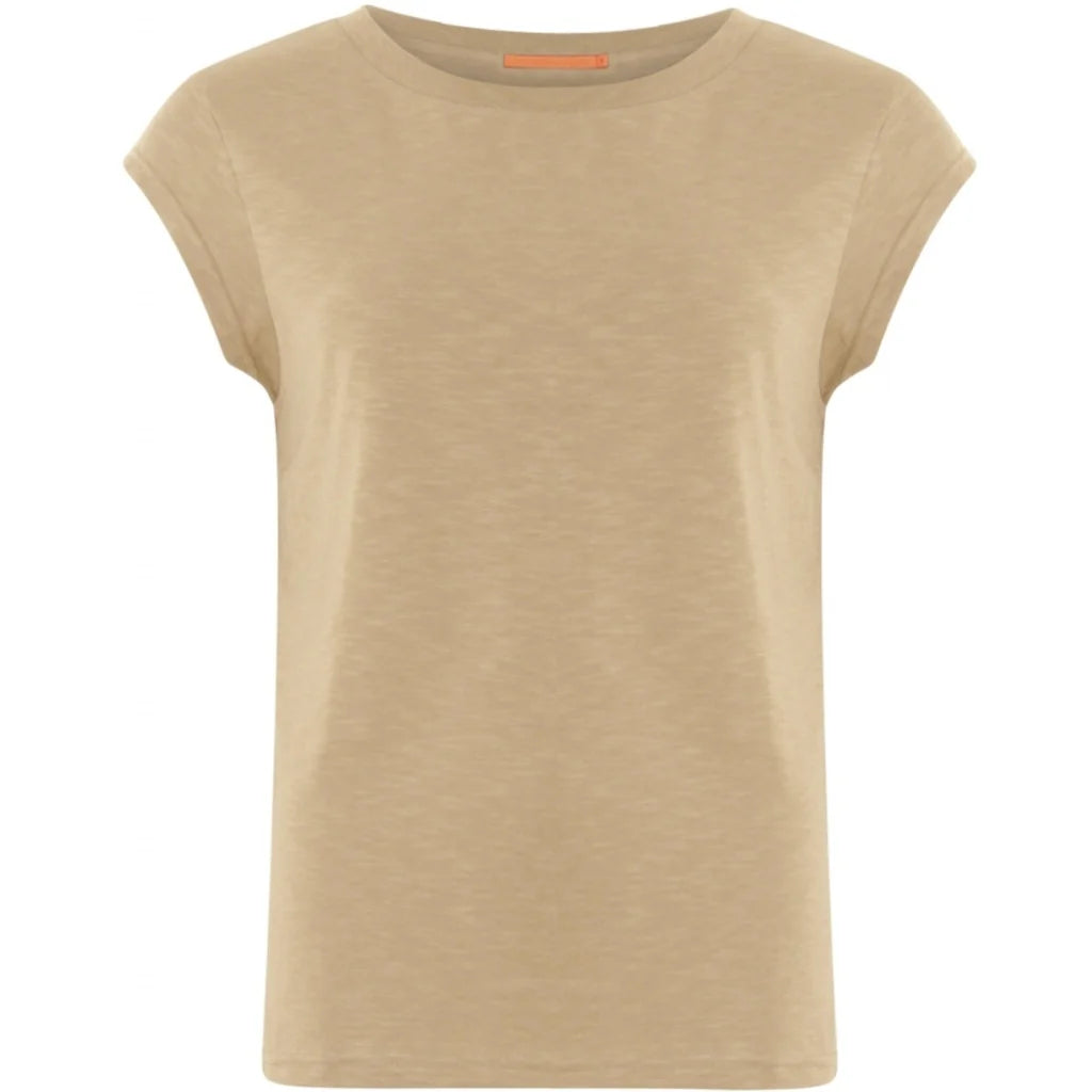 Coster Copenhagen T-shirt - CC-Heart Basic T-shirt Rund Hals i Warm Sand