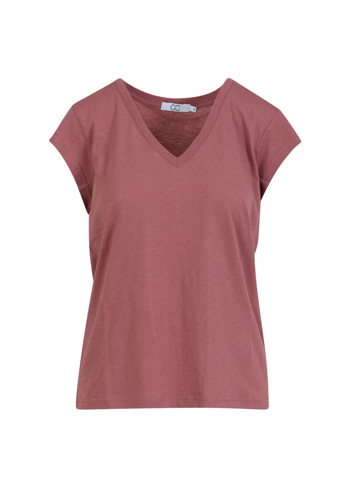 Coster Copenhagen T-shirt - CC-Heart Basic T-shirt V-Hals i Apple Butter