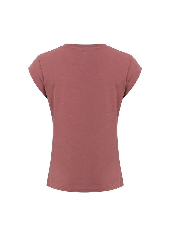 Coster Copenhagen T-shirt - CC-Heart Basic T-shirt V-Hals i Apple Butter