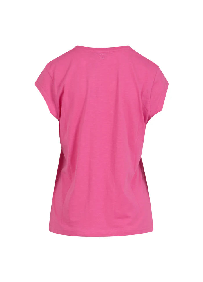 Coster Copenhagen T-shirt - CC Heart Basic T-shirt V-Hals i Clear Pink