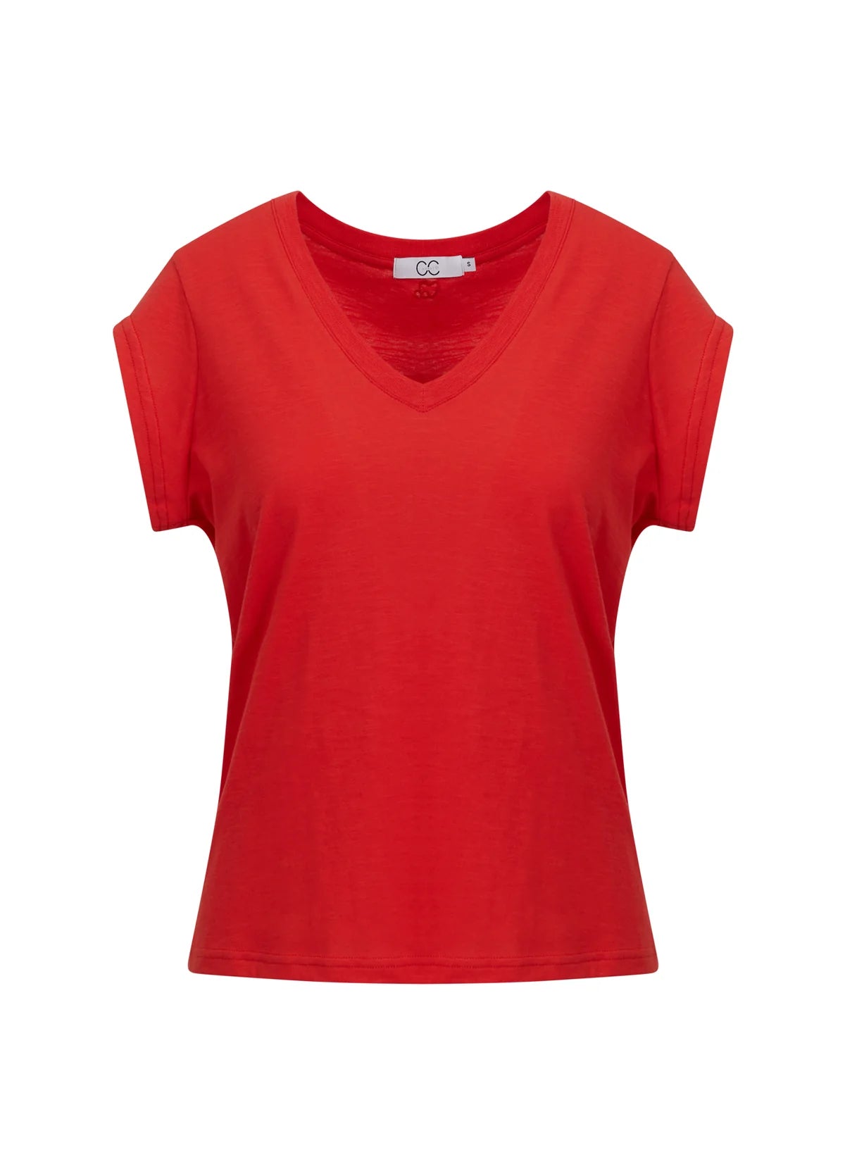 Coster Copenhagen T-shirt - CC-Heart Basic T-shirt V-Hals i Rød