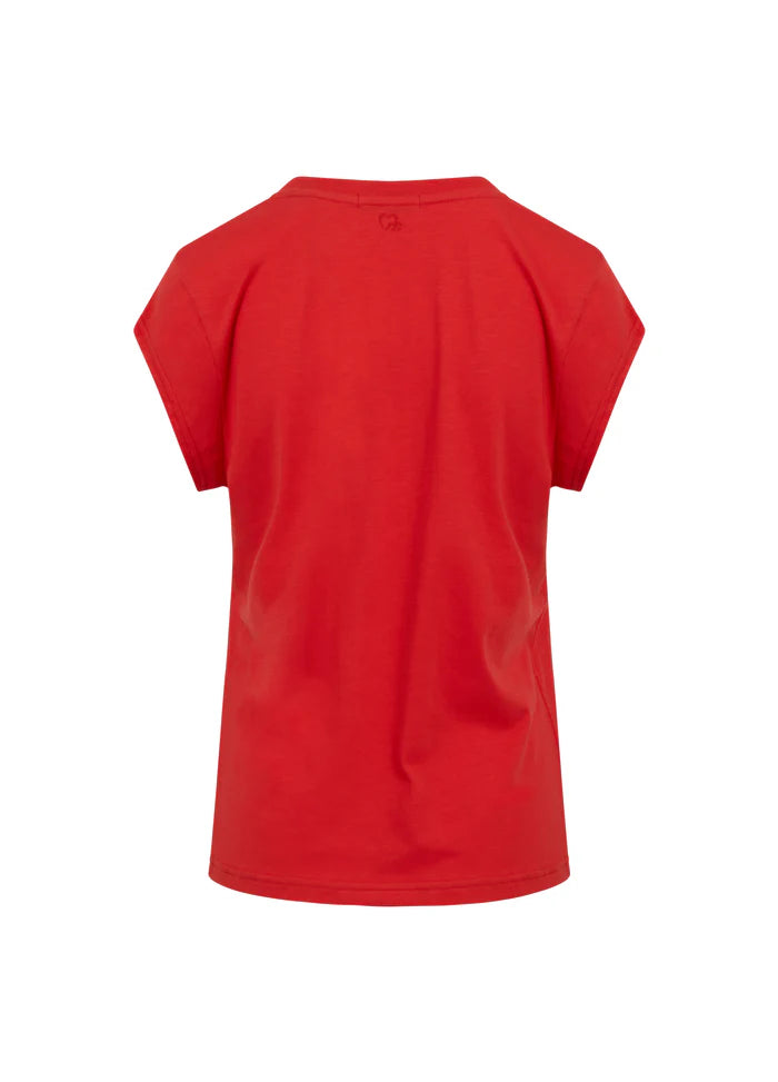 Coster Copenhagen T-shirt - CC-Heart Basic T-shirt V-Hals i Rød