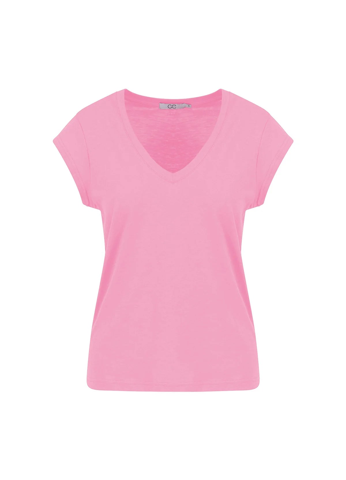 Coster Copenhagen T-shirt - CC-Heart Basic T-shirt V-Hals i Baby Pink