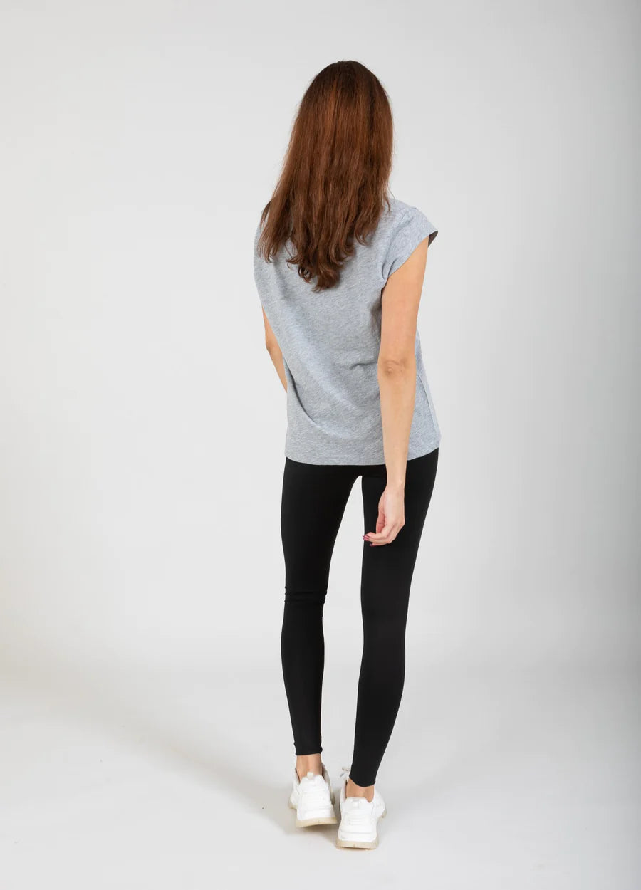 Coster Copenhagen T-shirt - CC Heart Basic T-shirt Rund Hals i Light Grey Melange