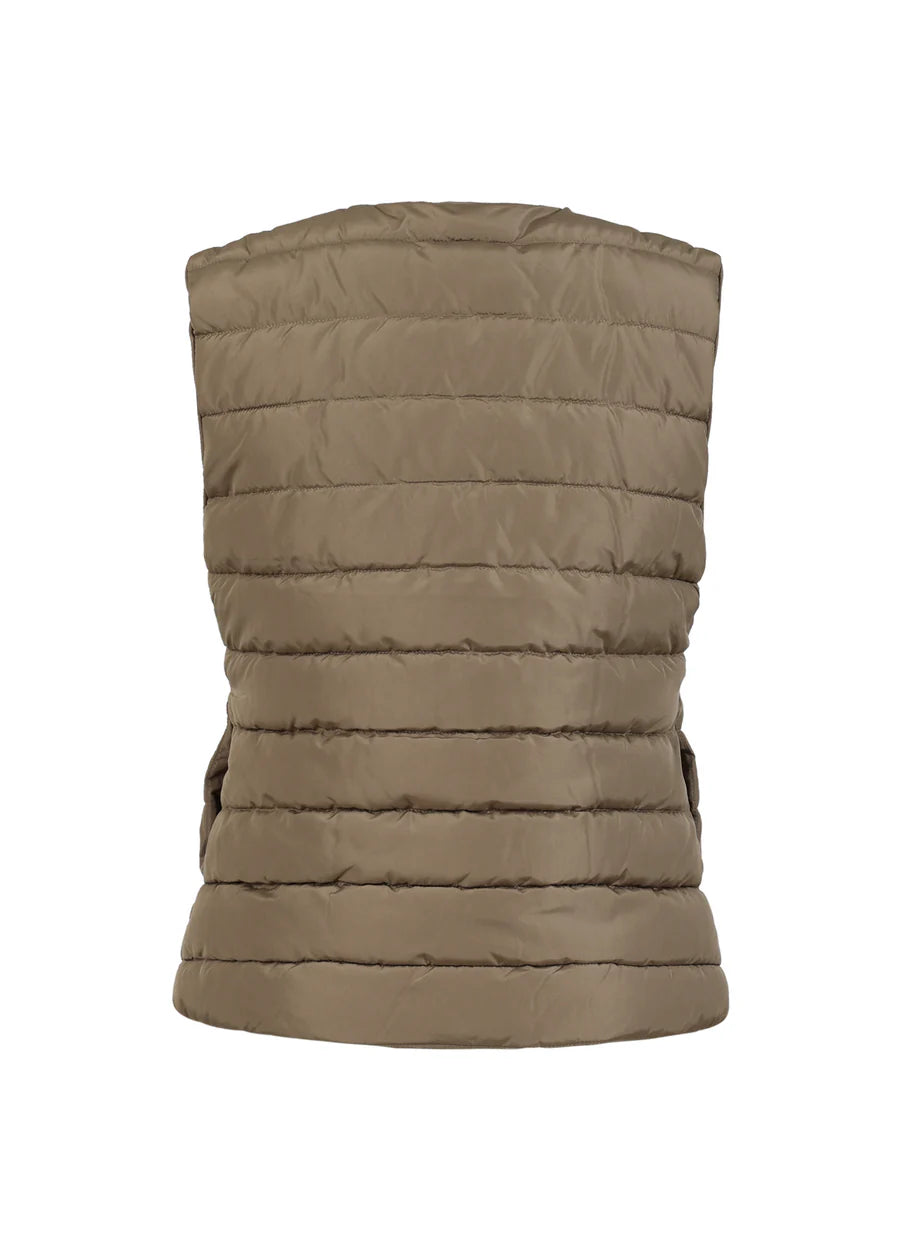 Coster Copenhagen Vest - CC Heart Asta Quiltet Vest i Sand Olive