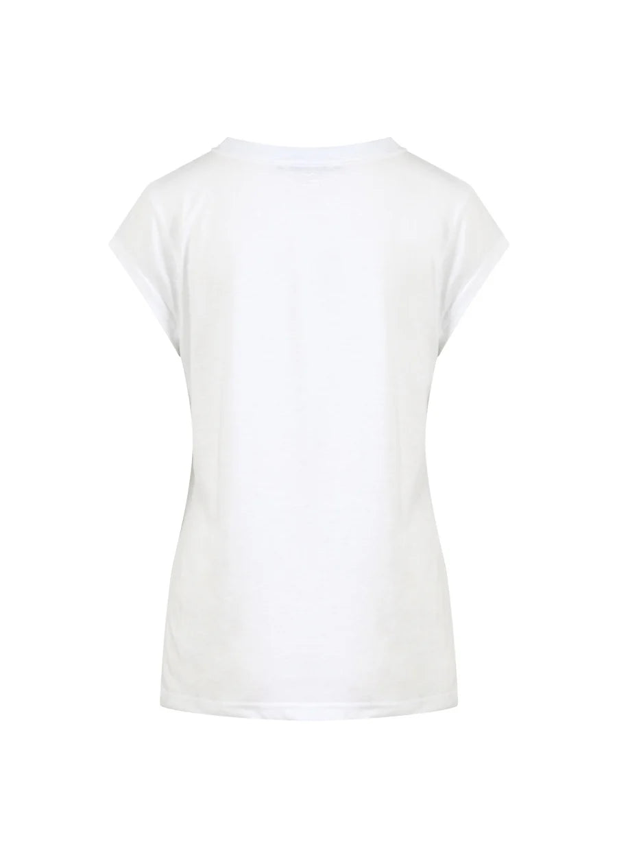 Coster Copenhagen T-shirt - CC-Heart Positivity T-shirt i Hvid-Guld