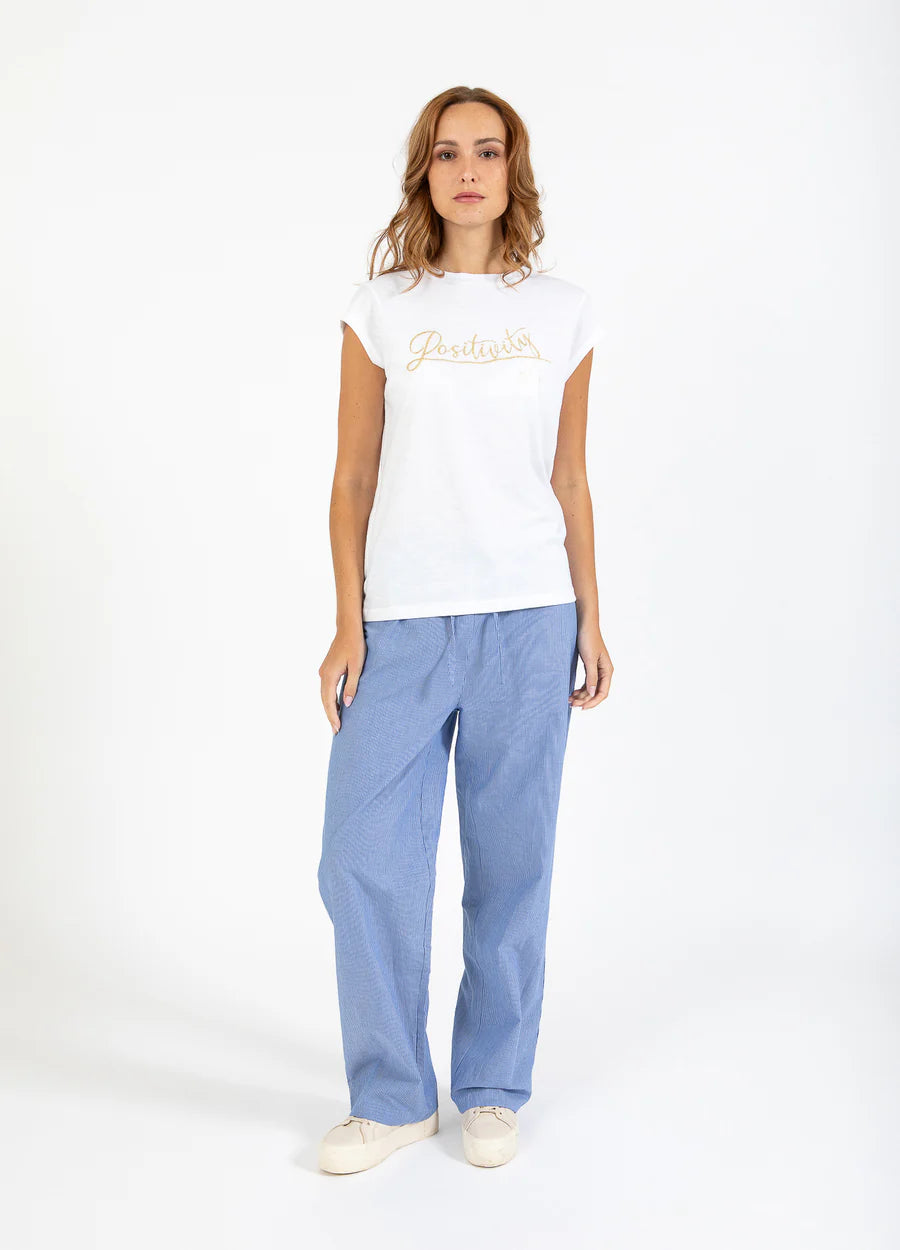 Coster Copenhagen T-shirt - CC-Heart Positivity T-shirt i Hvid-Guld
