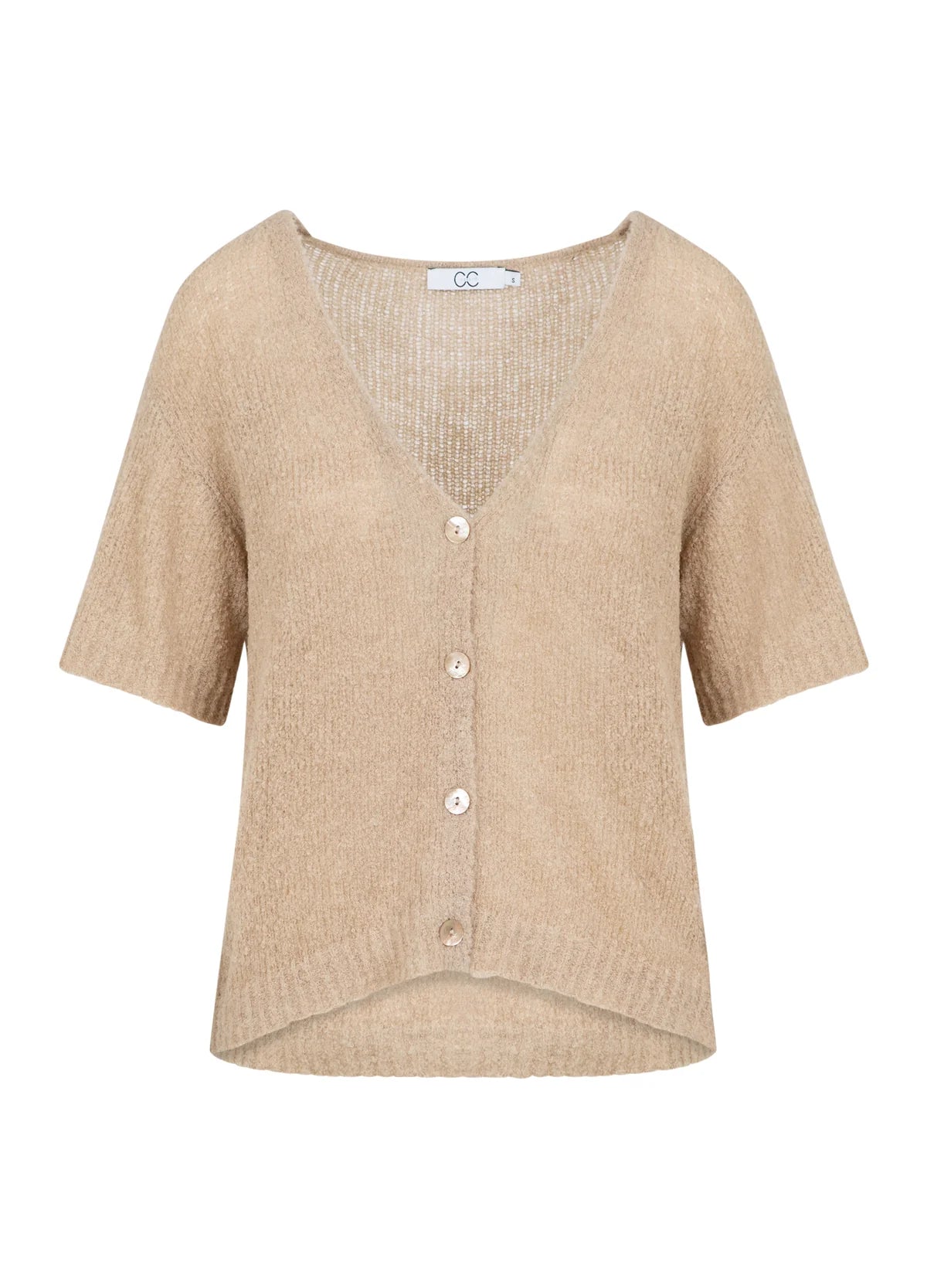 Coster Copenhagen Cardigan- CC-Heart Roselynn SS Strik Cardigan i Sand