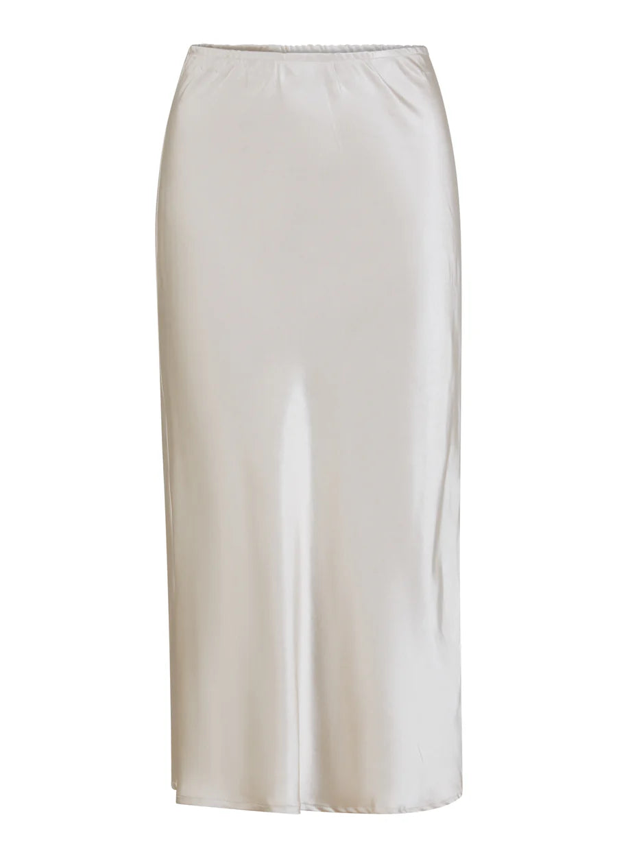 Coster Copenhagen Nederdel - CC Heart Skylar Satin Nederdel i Off White