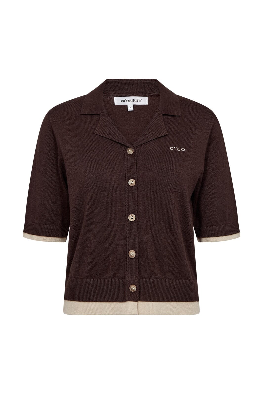 Co´Couture Cardigan - LueCC Crop Cardigan i Dark Brown