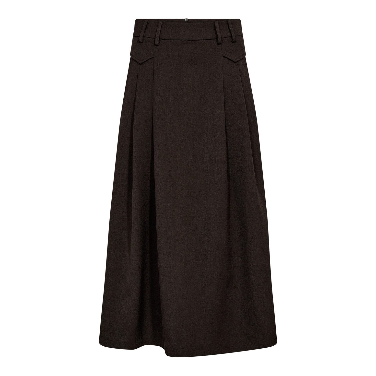 Co´couture Nederdel - LunaCC Pocket Pleat i Dark Brown