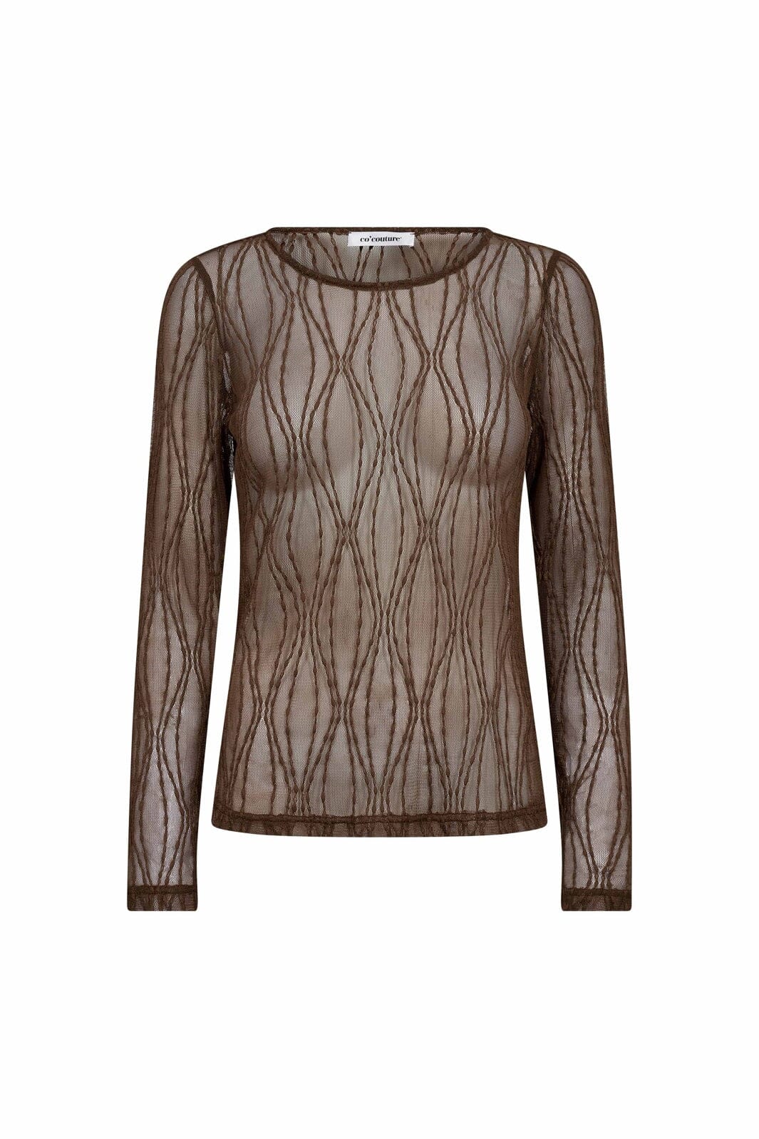 Co´couture Bluse - MarcyCC Mesh Bluse i Mocca