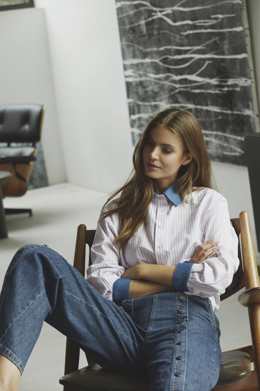 Co´Couture Skjorte - KarinaCC Stribet Mix Skjorte i Candyfloss