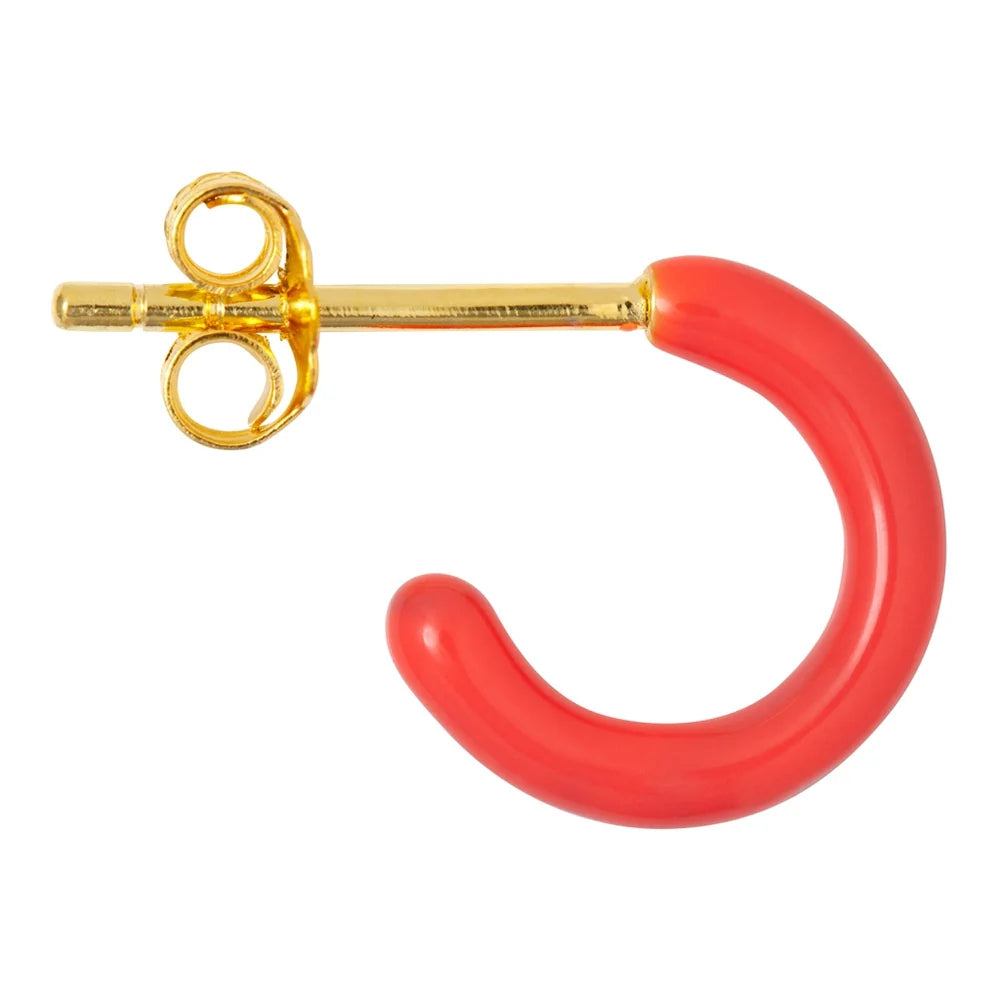 Lulu Copenhagen Ørering - Color Hoop Ørering i Coral