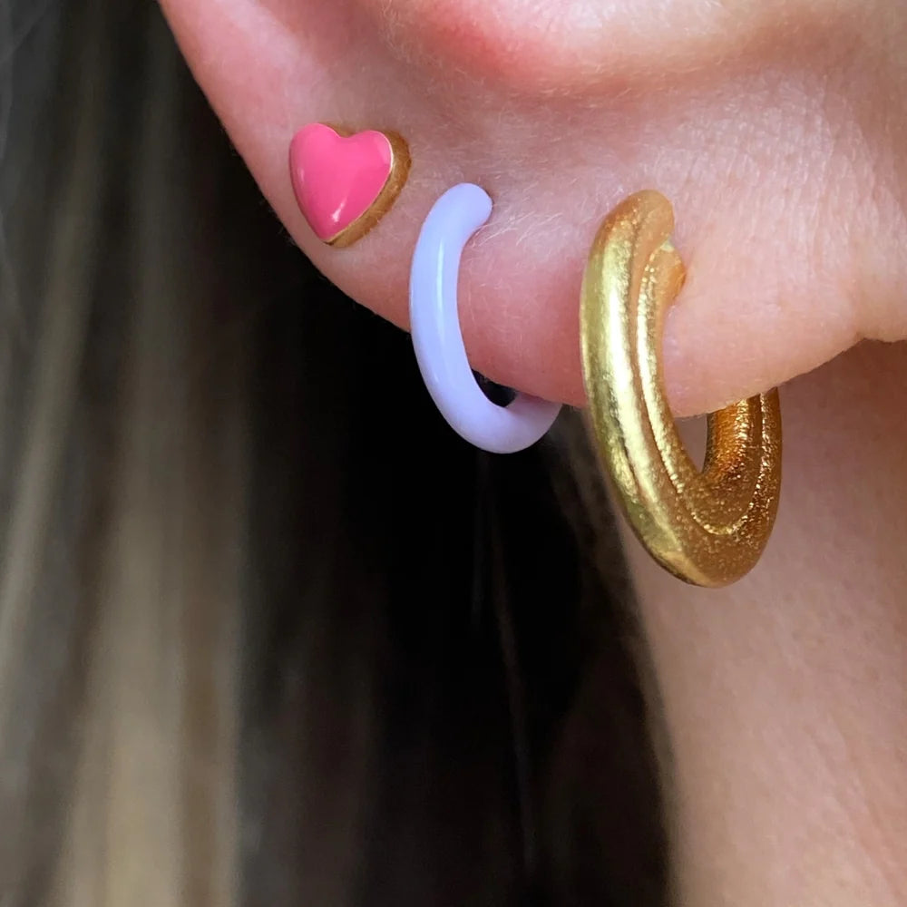 Lulu Copenhagen Ørering - Color Hoop Ørering i Lys Lilla