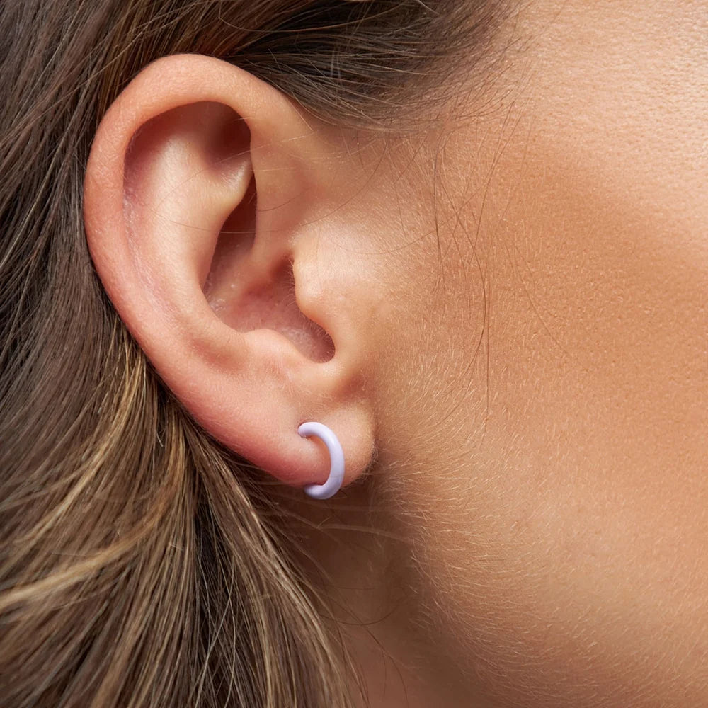 Lulu Copenhagen Ørering - Color Hoop Ørering i Lys Lilla
