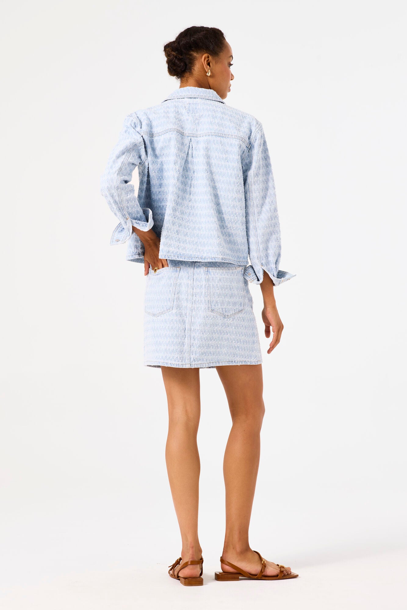 Garcia Nederdel - 50123 Kort Denim Nederdel i Light Used