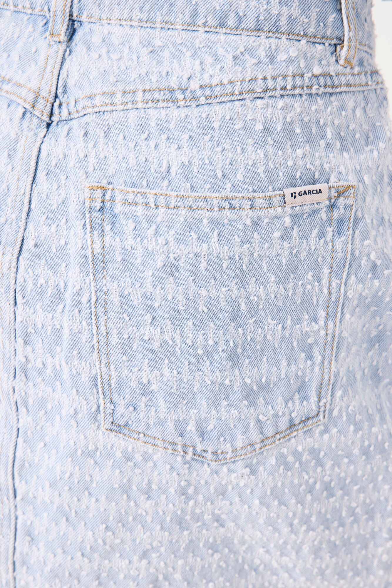 Garcia Nederdel - 50123 Kort Denim Nederdel i Light Used
