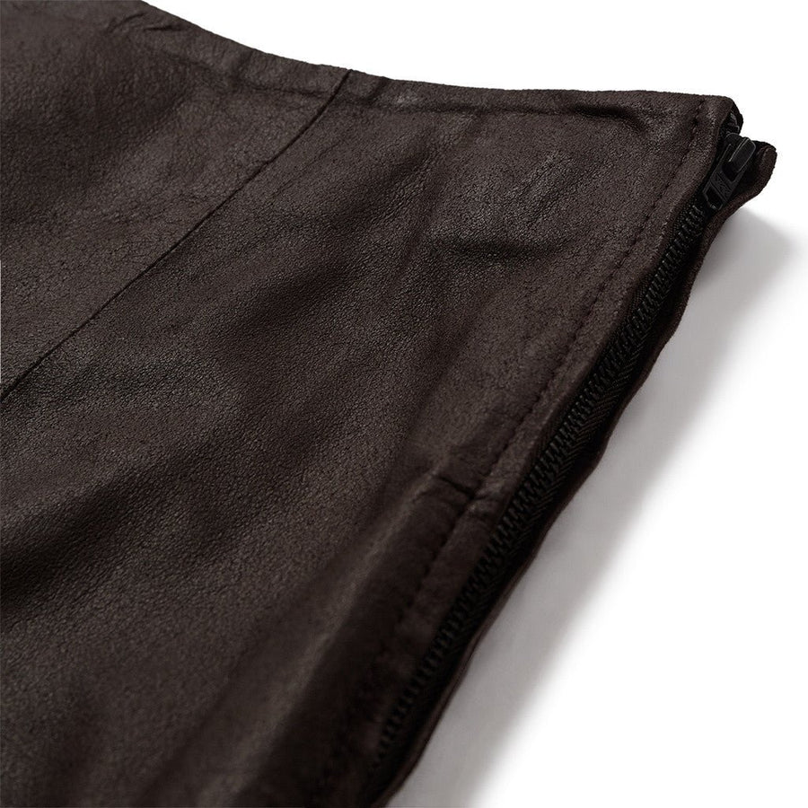 Depeche Nederdel - 51008 DarinaDEP Skind Nederdel i Brown