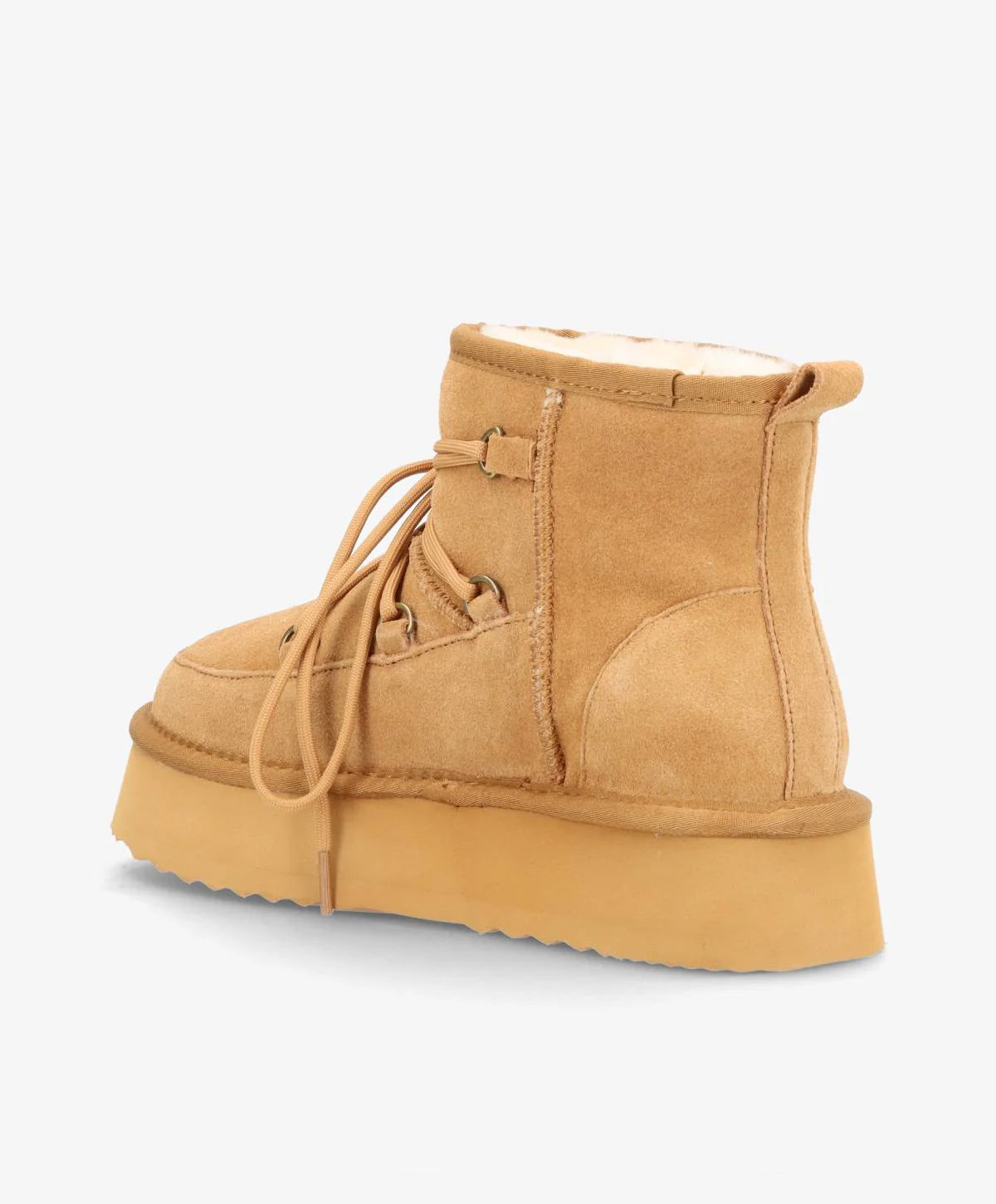 Phenumb Støvler - Dumble XL Lace Bamse Støvle i Suede Warm Camel