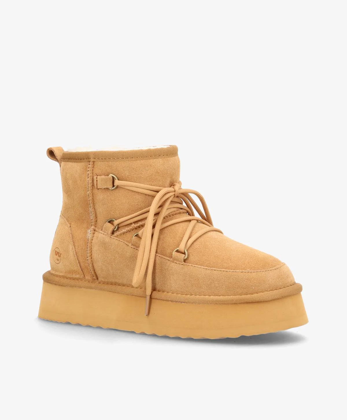 Phenumb Støvler - Dumble XL Lace Bamse Støvle i Suede Warm Camel