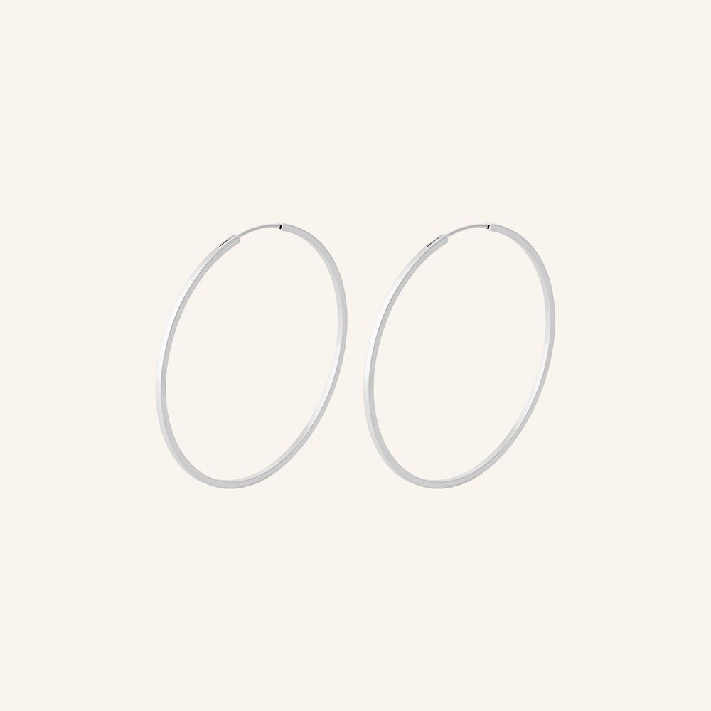 Pernille Corydon Øreringe - Orbit Hoops Ørering 50mm Sølv