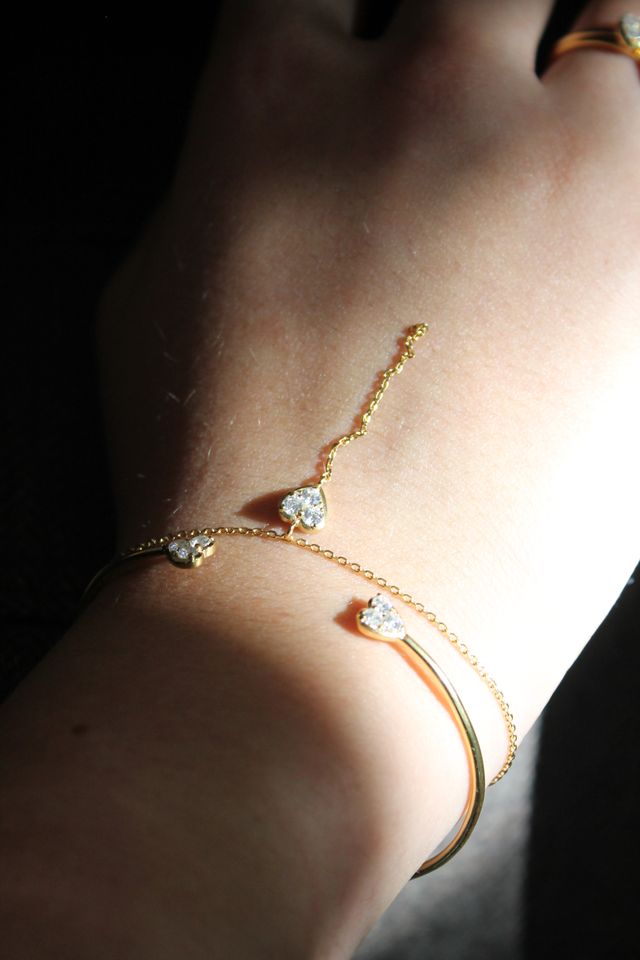 Stine A Armbånd - 3230 J´adore Armbond Med 2 Hjerter