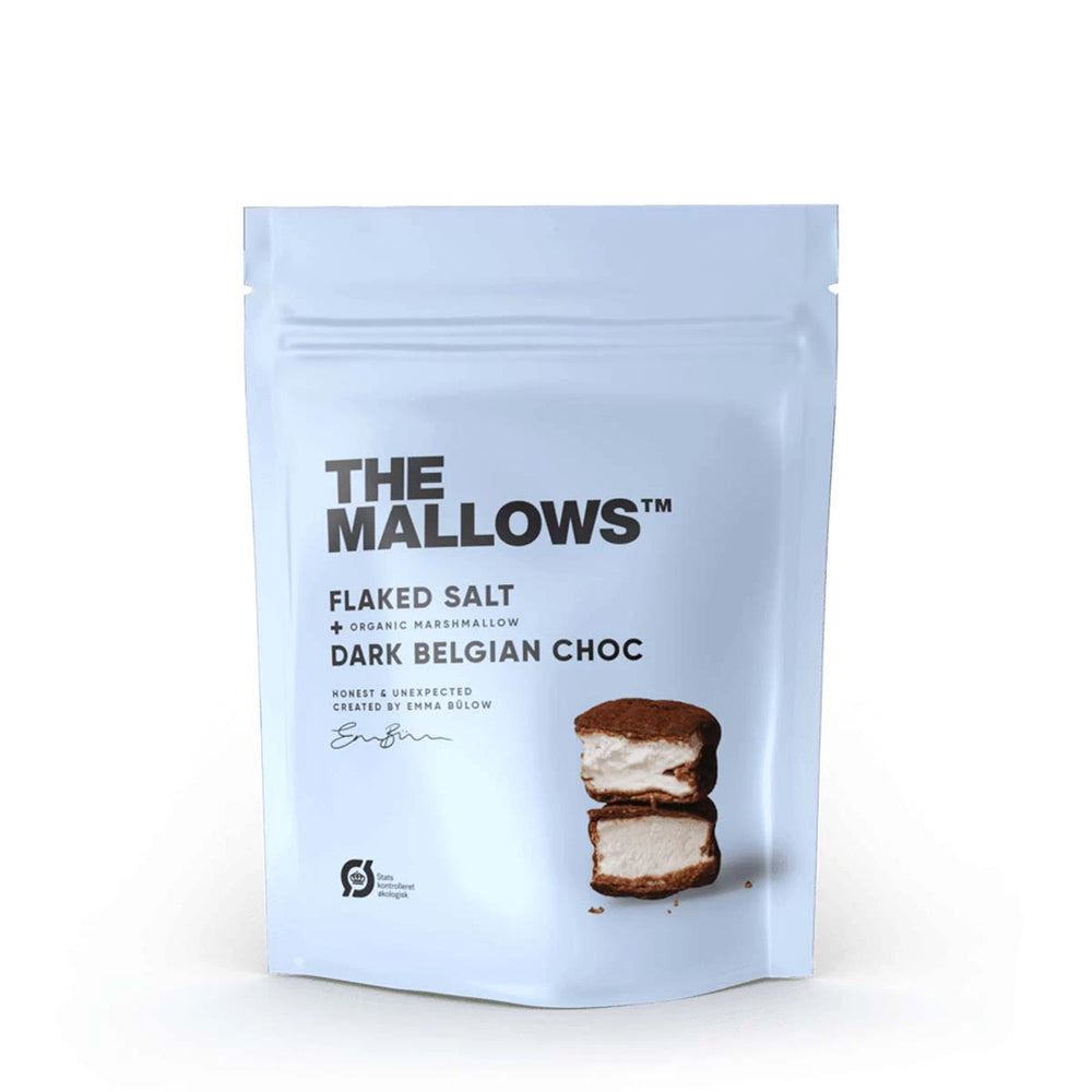 The Mallows Skumfiduser - Flake Salt, Skumfiduser Med Mørk Chokolade og Salt Lille Pose