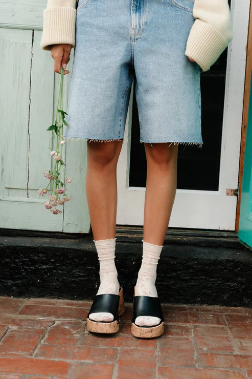 Beck Søndergaard Strømper - Bloom Lace Strømper i Birch White