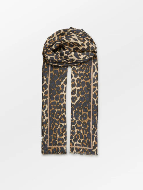 Beck Søndergaard Tørklæde - Leopa Lang Cotta Tørklæde i Multi Leopard
