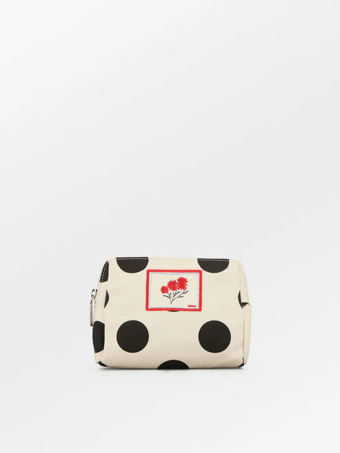 Beck Søndergaard Taske - Maxi Polka Canvas Pouch Taske i Birch White