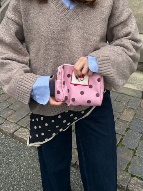 Beck Søndergaard Taske - Polka Canvas Pouch Taske i Lyserød