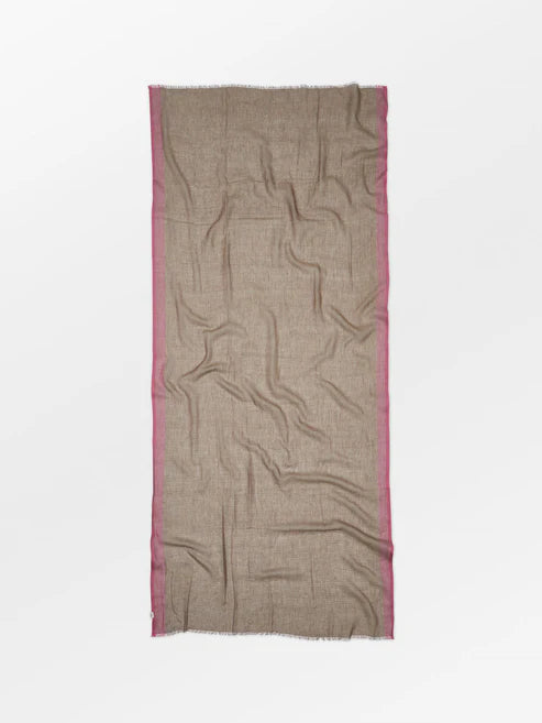 Beck Søndergaard Tørklæde - Stripy Cowea Tørklæde i Carmine Pink