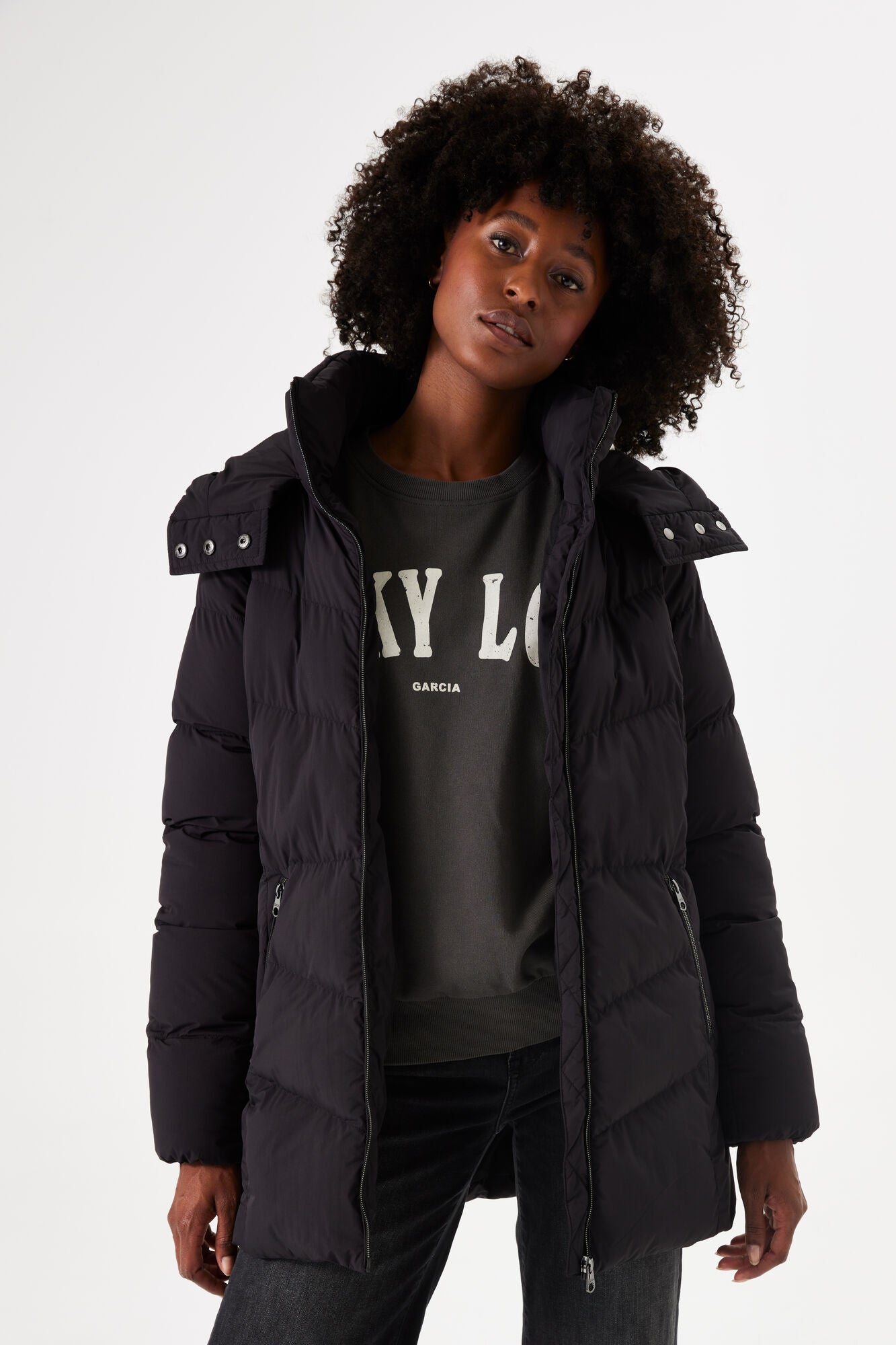 Garcia Jakke - Ladies Puf Jakke i Sort