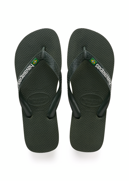 Havaianas Klipklappere - Hav Brasil Logo Slippers i Oliven Grøn