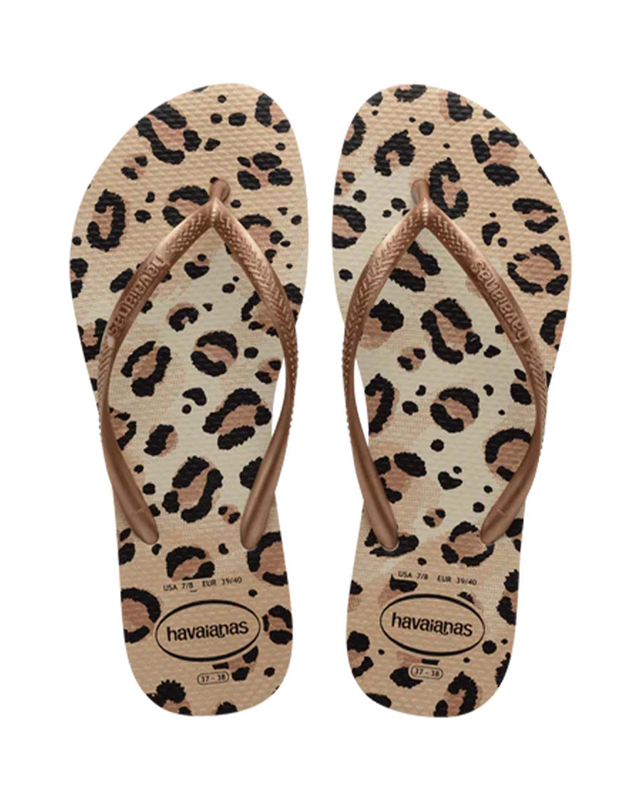 Havaianas Klipklappere - Slim Animals Klipklappere i Leo Beige
