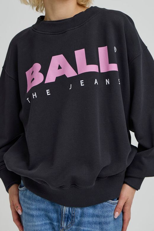 BALL Original Sweat - BaSimona Sweat i Sort Med Lyserød