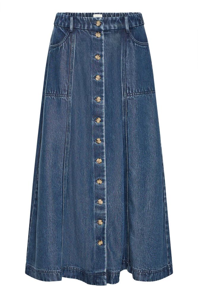 Atelier Rêve Nederdel - IRRisle Denim Nederdel i Dark Blue