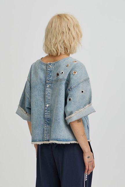 BALL Original Bluse - BASaga Rev Denim Bluse i Vintage Tinted Indiigo Blue