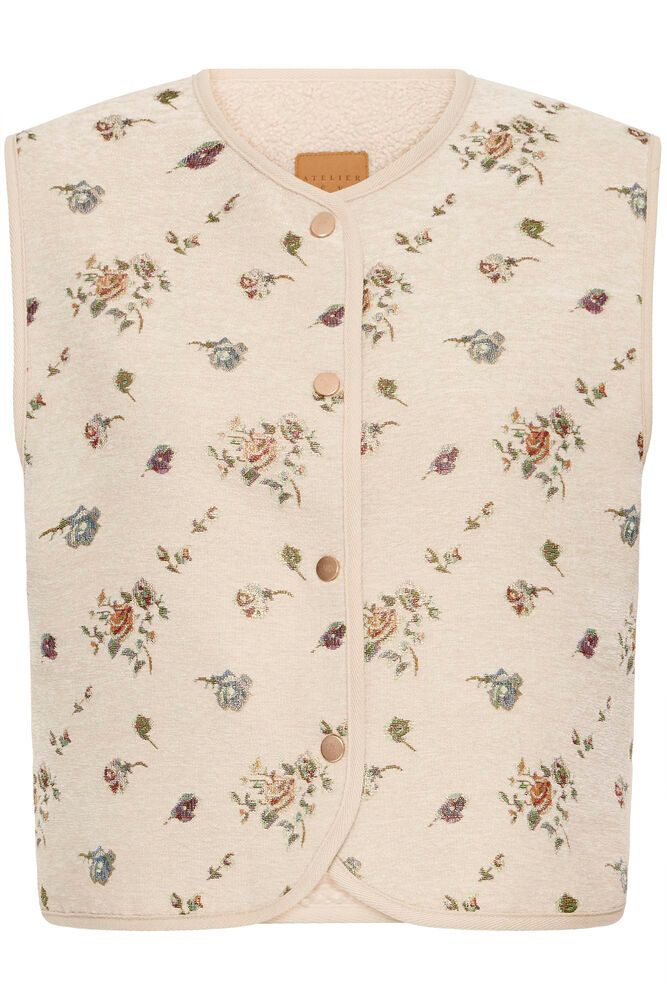 Atelier Rêve Vest - IRTambourine Vest i Jaquard Flowers