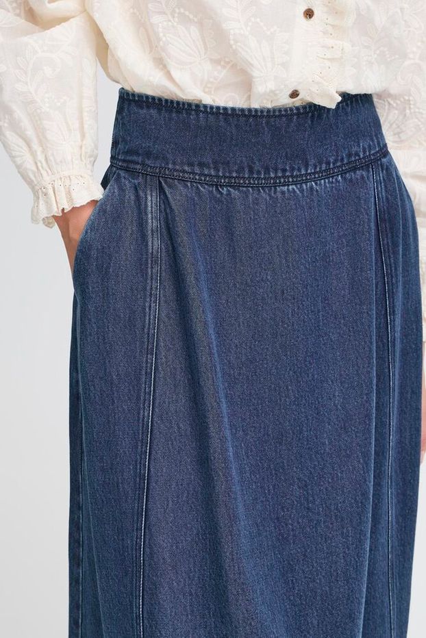 Atelier Rêve Kjole - IRRisle Denim Nederdel i Medium Blå