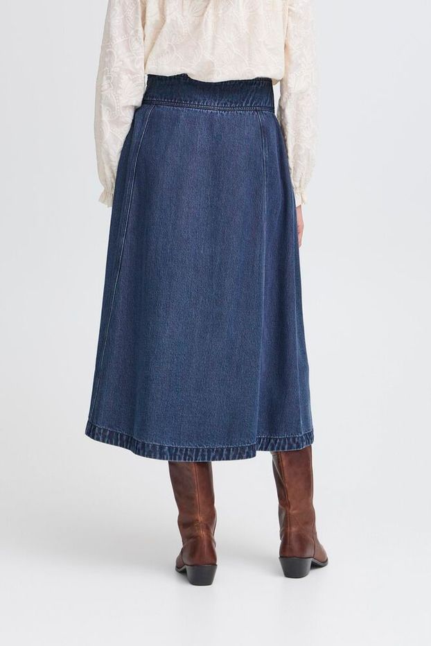 Atelier Rêve Kjole - IRRisle Denim Nederdel i Medium Blå